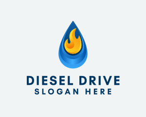 Petrol Flame Fuel logo design