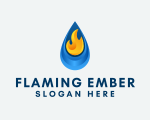 Petrol Flame Fuel logo design