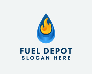 Petrol Flame Fuel logo design