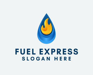 Petrol Flame Fuel logo design