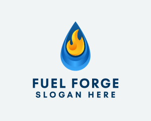 Petrol Flame Fuel logo design