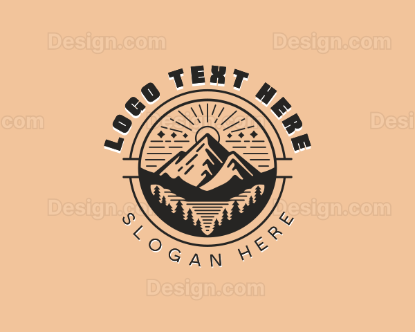 Outdoor Mountain Hiking Logo