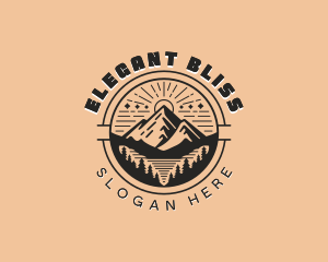 Outdoor Mountain Hiking Logo