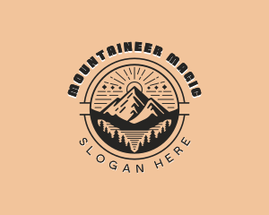 Outdoor Mountain Hiking logo design