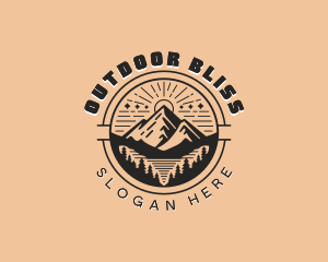 Outdoor Mountain Hiking logo design