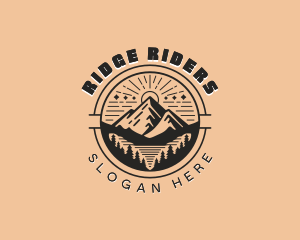 Outdoor Mountain Hiking logo design