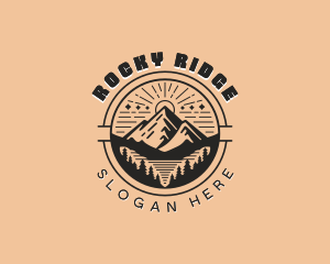 Outdoor Mountain Hiking logo design