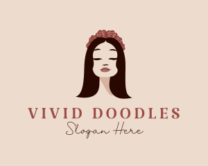 Flower Crown Goddess logo design