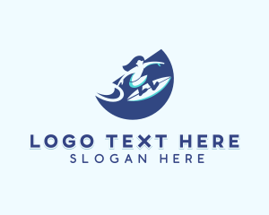 Female Surfer Surfboard  Logo