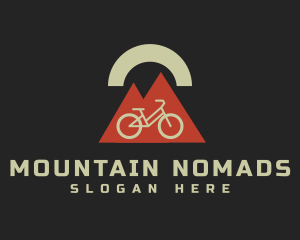 Geometric Mountain Bicycle logo design