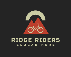 Geometric Mountain Bicycle logo design