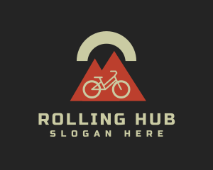 Geometric Mountain Bicycle logo design