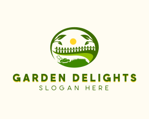 Lawn Backyard Fencing logo design