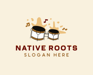 Bongo Drum Musical Instrument logo design