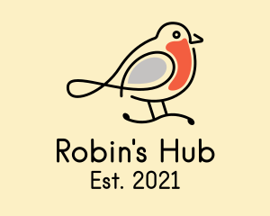 Perched Wild Robin  logo
