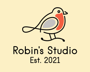 Perched Wild Robin  logo