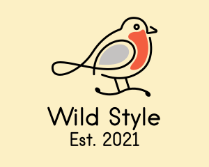 Perched Wild Robin  logo design