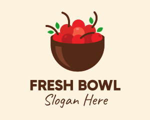 Fruit Red Cherry Bowl logo