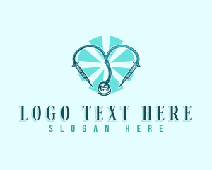 Syringe Stethoscope Medical logo