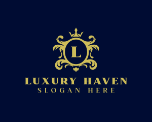 Luxury Royal Crown Crest logo design