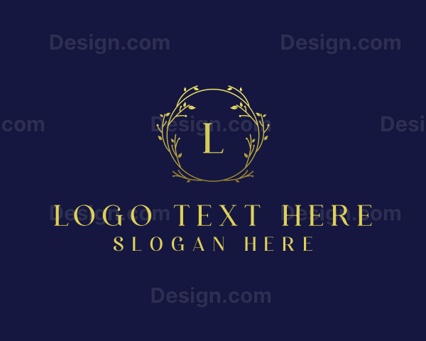 Upscale Floral Wreath Logo