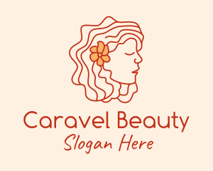 Beautiful Flower Lady Salon logo design