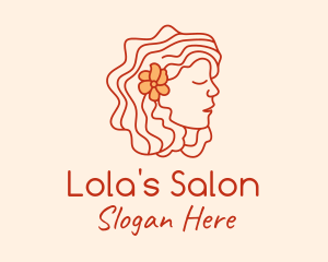 Beautiful Flower Lady Salon logo design