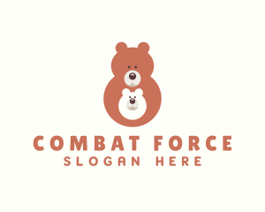 Cute Bear & Cub logo
