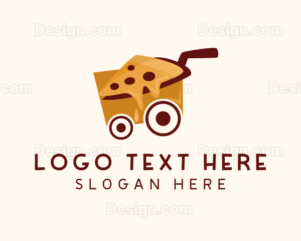 Pizza Food Cart Logo