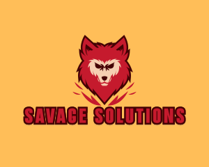 Angry Wolf Animal logo design