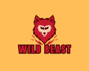 Angry Wolf Animal logo