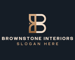 Interior Design Contractor Letter B logo design