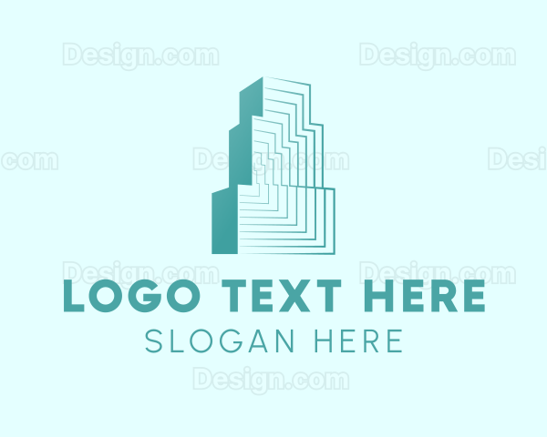 Corporate Building Real Estate Logo