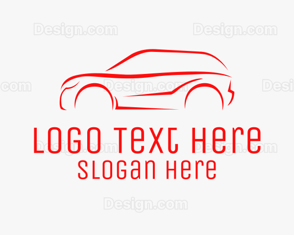 Red SUV Vehicle Logo