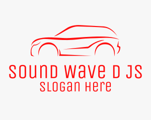 Red SUV Vehicle  Logo