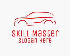 Red SUV Vehicle  logo design