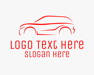 Suv - Red SUV Vehicle logo design