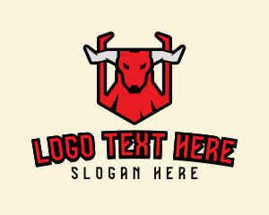 Angry Bull Horns Logo