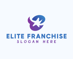 Modern Star Letter E logo design