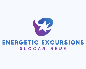 Modern Star Letter E logo design