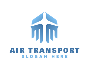 Blue Airplane Logistics logo design