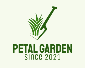 Lawn Grass Shovel  logo design