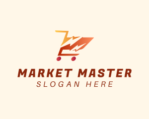 Grocery Market Cart logo design