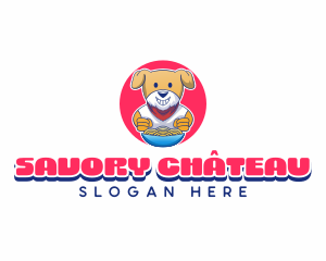 Dog Noodle Bowl logo design