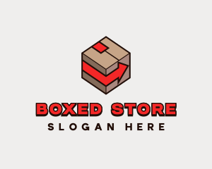 Box Arrow Courier logo design