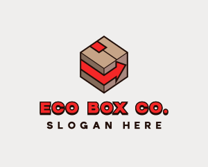 Box Arrow Courier logo design