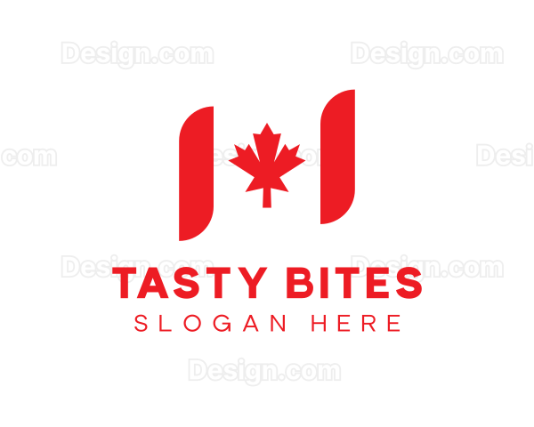 Canadian Flag Nation Logo