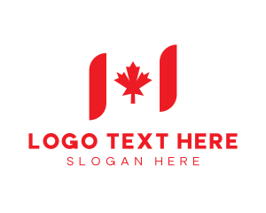 National - Canadian Flag Nation logo design
