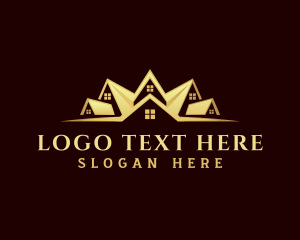 Real Estate Roof Builder logo design