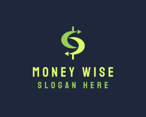 Money Changer Arrow logo design